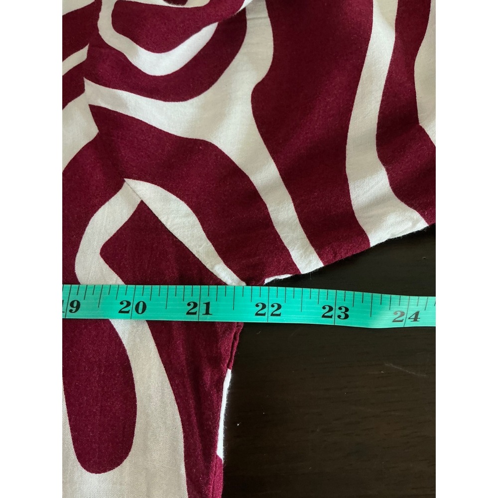 Tichanon Top Women's 12 Abstract Print Blouse 3/4 Sleeve Button Up Top - Picture 5 of 8